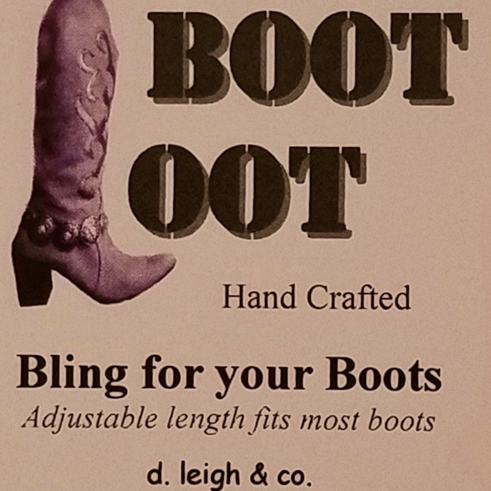 Boot Bling ~ Boot Chain ~ Boot Anklet ~ Boot Jewelry Filigree Diamond - Picture 3 of 3